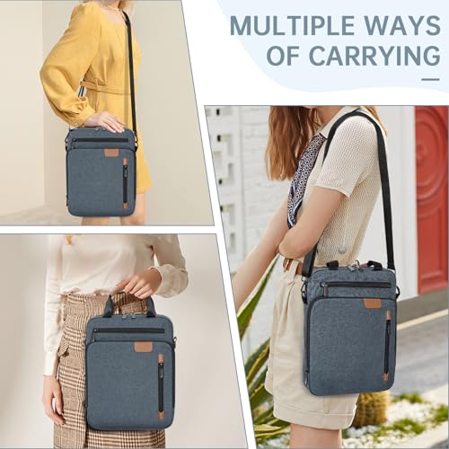 TORIBIO 13 Inch Tablet Sleeve Bag Padded Protective Travel Carrying Case | Fits 13" iPad Air M4 M3 M2, iPad Pro M5 M4 M2 M1, Samsung Galaxy Tab S9 FE+/S9+/S8+/S7 FE/S7+ 12.4" Surface Laptop Go 12.4" - color: Blue, size: 12.9 Inch