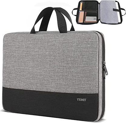 Ytonet Laptop Sleeve Case 13 13.3 Inch, TSA Slim Laptop Case with Handle | Compatible with MacBook Neo, Air, Pro HP Dell Notebooks, TSA, Slim, Water Resistant, Business Travel Carrying Cover, Grey - color: Grey, size: 13-13.3 in