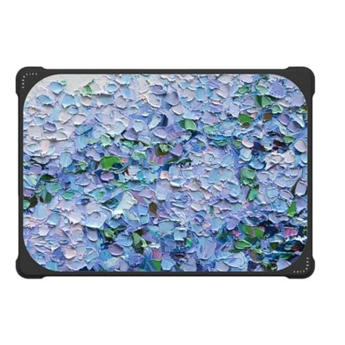 CASETiFY Bounce MacBook Air 15" (M2 - M5) Case [Enhanced Protective Corner Design/Ventilation Cutouts/Anti-Slip Grip] - Nantucket Blue Hydrangeas by Ann Marie Coolick - Clear Black - color: Nantucket Blue Hydrangeas by Ann Marie Coolick