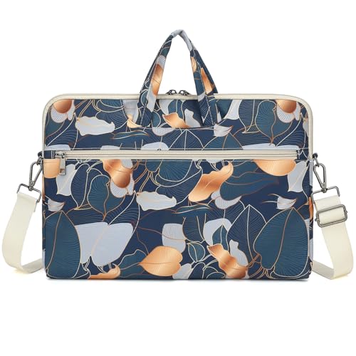 DACHEE Laptop Shoulder Bag for 15 Inch/15.6 Inch Macbook Pro - color: Leaves(07)