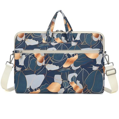 DACHEE Laptop Shoulder Bag for 15 Inch/15.6 Inch Macbook Pro - color: Leaves(07)