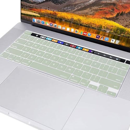 MOSISO Keyboard Cover Compatible with MacBook Pro 13 inch M2 M1 | 2023-2020 A2338 A2289 A2251&Compatible with MacBook Pro 16 2020 2019 A2141 Touch ID, Protective Silicone Skin, Sage Green - color: Sage Green