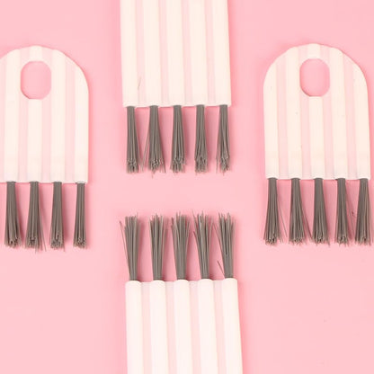 4-Piece Multi-Function Computer Cleaning Kit: Soft Brush, Keyboard Cleaner, Corner Gap Duster & Keycap Cleaner