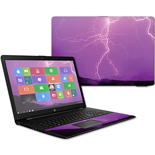 MightySkins Skin Compatible with HP 17t Laptop 17.3" (2017) - Purple Lightning | Protective, Durable, and Unique Vinyl Decal wrap Cover | Easy to Apply, Remove, and Change Styles | Made in The USA - color: Purple Lightning