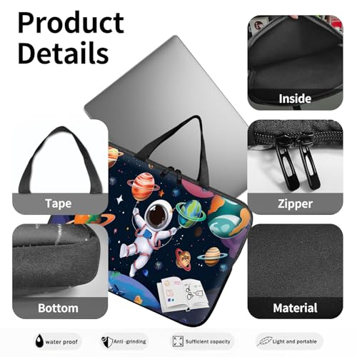 14" 15" Laptop Handle Bag Computer Bag,14.2" 15.4 inch Pouch Holder Notebook Sleeve Cover Compatible for Dell,Lenovo,Toshiba HP, Asus Notebook Messenger Briefcase-Cute astronaut - color: Cute Astronaut