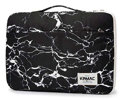 Kinmac 360° Heavy Duty Protective Laptop Sleeve Case Bag Cover with Handle for MacBook Air 13 inch,iPad Pro 13 inch and 13.3 inch HP,Dell,Lenovo,Asus,Acer Laptop (Black Marble) - color: Black Marble, size: 12 inch-13.3 inch