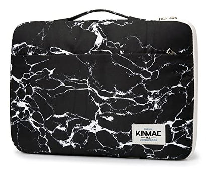 Kinmac 360° Heavy Duty Protective Laptop Sleeve Case Bag Cover with Handle for MacBook Air 13 inch,iPad Pro 13 inch and 13.3 inch HP,Dell,Lenovo,Asus,Acer Laptop (Black Marble) - color: Black Marble, size: 12 inch-13.3 inch