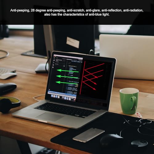 14-inch Laptop Privacy Screen Protector 310x175mm Black Clip-on Anti-glare Peeping Proof Filter for 16:9 Widescreen Computers