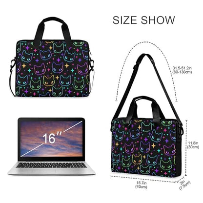 MNSRUU Laptop Bag for 15.6 inch Black Gothic Bats - color: Halloween Theme 089