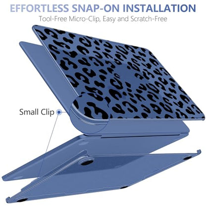 for MacBook Neo 13 inch Case 2026 (Model A3404), Artistic Leopard Pattern Ultra Slim Frosted Matte Hard Shell, Anti-Scratch & Fingerprint Resistant Cover, Leopard Indigo - color: Leopard Indigo