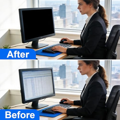 [2-Pack] Privacy Screen For Computer Monitor, 19-Inch 5:4 Aspect Ratio; Anti Spy/Bule Light/Glare And Eye Protection, 2 Install Ways Removable For Office, Airport, Cafe And Other Public Area; Diagonal 19 Inches, Width 14.84 Inches, Height 11.87 Inches - c