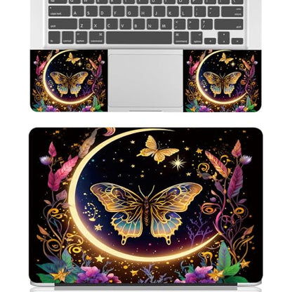 Universal Laptop Skin Sticker Decal for 11.6”12" 13" 13.3" 14" 15" 15.4" 15.6" Reusable Waterproof Scratch-Scratch Resistant Protective Vinyl Laptop Notebook Skin Stickers - Flowers Plants Butterflies - color: Flowers Plants Butterflies