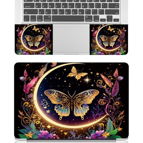 Universal Laptop Skin Sticker Decal for 11.6”12" 13" 13.3" 14" 15" 15.4" 15.6" Reusable Waterproof Scratch-Scratch Resistant Protective Vinyl Laptop Notebook Skin Stickers - Flowers Plants Butterflies - color: Flowers Plants Butterflies