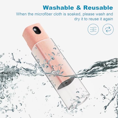 6 Pack Screen Cleaner 3-in-1 Touchscreen Mist Cleaner Spray and Microfiber Cloth Built-in Cleaning Solution Portable Reusable Fingerprint-Proof Spray Bottle for Phone Laptop iPad TV Monitor Car Screen | 3-In-1 Integrated Design, Abs Protective Shell, Wash