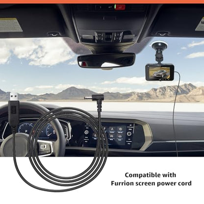 USB to DC Car Charger Cable for Furrion FOS07TADS Vision S Monitor, Replacement Power Supply Cord for 7-Inch Screen Display, Compatible with Hitch Wireless Backup Camera FOS48TA-BL & FOS48TAPK-BL - size: 6.56FT