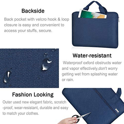 Voova Laptop Bag 17 17.3 Inch, 360° Protective Laptop Case Sleeve with Shoulder Strap Compatible with 17-18 Inch Lenovo Asus Acer Dell Hp, Waterproof Computer Bag Slim Briefcase for Men Women, Blue - color: Blue, size: 17-17.3 inch
