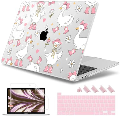 May Chen Case for MacBook Pro 13 inch M2 2023,2022,2021,2020 A2338 M1 A2251 A2289, Plastic Hard Shell Cover for MacBook Pro 13" with Touch Bar Fits Touch ID, Cute Goose Spring - color: Cute Goose Spring