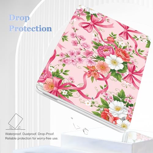 Tuiklol for 2026 MacBook Neo 13 Inch A18 Pro Chip Case, (Model A3404) Anti-Scratch Anti-Drop Slim Hard PC Shell Case with Shockproof Protective MacBook Neo Laptop Cover, Flower with Bow - color: Flower with Bow
