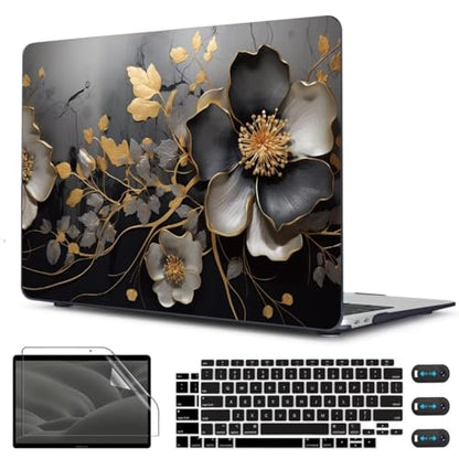 CISSOOK Compatible with MacBook Air 13 inch Case 2021 2020-2018 | A2337 A2179 A1932, Plastic Hard Shell Case Keyboard Cover Screen Protector for MacBook Air 13.3 M1, Abstract Oil Painting - color: Abstract oil painting
