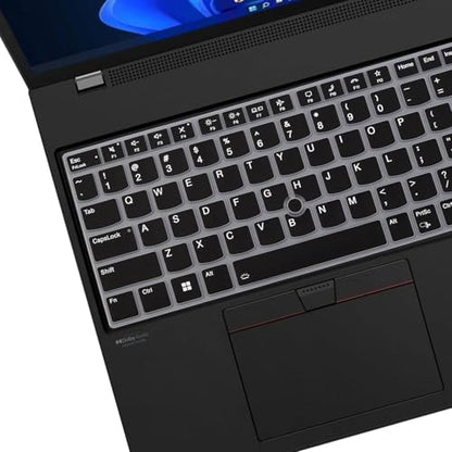 Keyboard Cover for Lenovo ThinkPad E16 Gen 1 16", Thinkpad T16 P16 P16v P16s Gen 2/Gen 1 16", Thinkpad L15 Gen 4/3 15.6" (Not Fit Thinkpad Z16, L15 Gen 2/1)-Black - color: Black