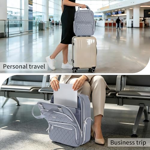 Underseat Carry On Luggage with Wheels, 17 inch Lightweight Overnight Soft Sided Personal Luggage Bag Carry-On Suitcase for Short Trip Travel Business, Grey - color: Grey