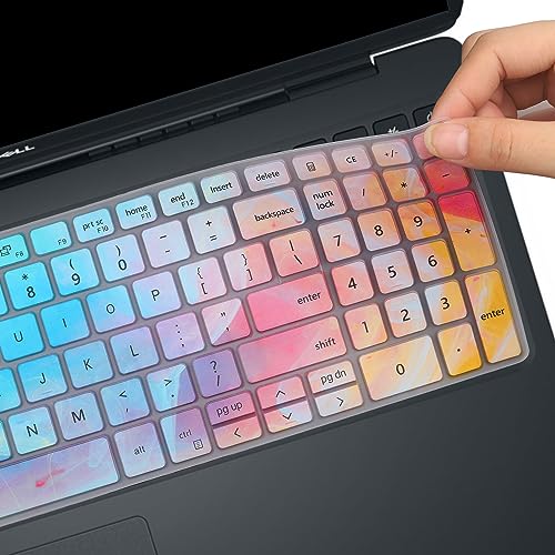 MUBUY Keyboard Cover for Dell Inspiron 15 15.6" 17.3" 3501 3505 5501 5502 5505 5508 5584 5590 5593 5598 7590 7591 7501 7506 7706 7790, Inspiron 3000 5000 7000 Keyboard Cover -Colorful - color: Colorful
