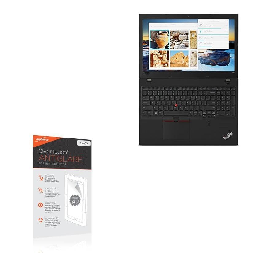 BoxWave Screen Protector Compatible with Lenovo ThinkPad L580 (15.6 in) - ClearTouch Anti-Glare (2-Pack), Anti-Fingerprint Matte Film Skin