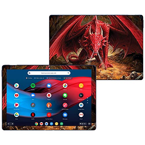 MightySkins Skin Compatible with Google Pixel Slate 12.3" (2018) - Angry Dragon | Protective, Durable, and Unique Vinyl Decal wrap Cover | Easy to Apply, Remove, and Change Styles | Made in The USA - color: Angry Dragon