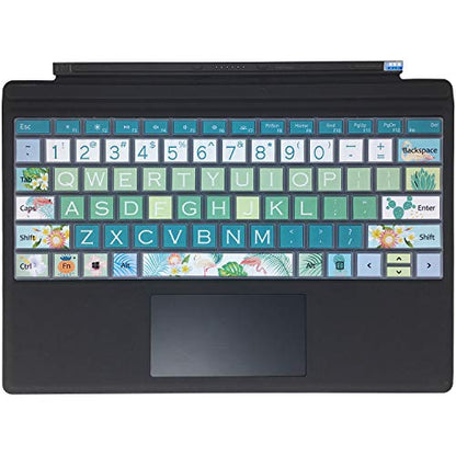 Keyboard Cover Skin for Microsoft Surface Pro 7/6/5, Silicon Protector with Big Letter Design, US Layout, Flamingo - color: Flamingo