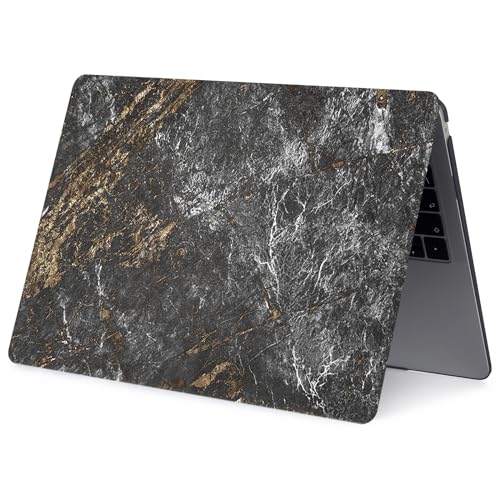 Hard Case Compatible with Old Version MacBook Pro 13 inch Case 2012 2011 2010 2009 2008 Release A1278 with CD-ROM, Laptop Plastic Hard Case Shell & Keyboard Cover, Black Grey Marble - color: Black Grey Marble, size: A1278(Pro 13" w/CD-ROM 2008-2012)