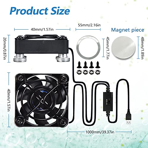 Dual 40mm USB Fan with 3 Speeds Adjustable 5V PC Fan Mini Case Fan Quiet Computer Fan Compatible for PC, TV Box, Router, Xbox, Playstation - style: USB 40MM Dual Fan