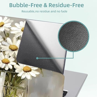 Universal Laptop Skin Decal, 3-Piece Vinyl Protector for 12 13 14 15.6" Notebook, Waterproof Anti-Scratch, Easy Trim & Bubble-Free Finish, Glass Vase Filled with White Daisies - color: Glass Vase Filled with White Daisies