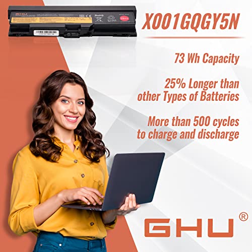 GHU 70++ Battery 73Wh Replacement for Lenovo ThinkPad T410 T420 T430 T520 T530 W520, Compatible with 0A36303 45N1001 - style: 73 Wh (70++)