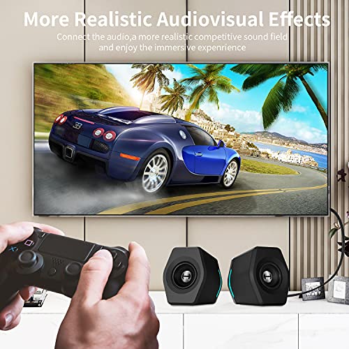 3.5mm to 2 Male RCA Cable 75FT, Stereo Audio Adapter Braided Hi-Fi Sound Auxiliary Y Splitter, Metal Shell Shielded Aux RCA Y Cord Compatible with Smartphone MP3 Tablet Speaker - size: 75FT