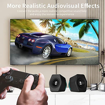 3.5mm to 2 Male RCA Cable 25FT, Stereo Audio Adapter Braided Hi-Fi Sound Auxiliary Y Splitter, Metal Shell Shielded Aux RCA Y Cord Compatible with Smartphone MP3 Tablet Speaker - size: 25FT