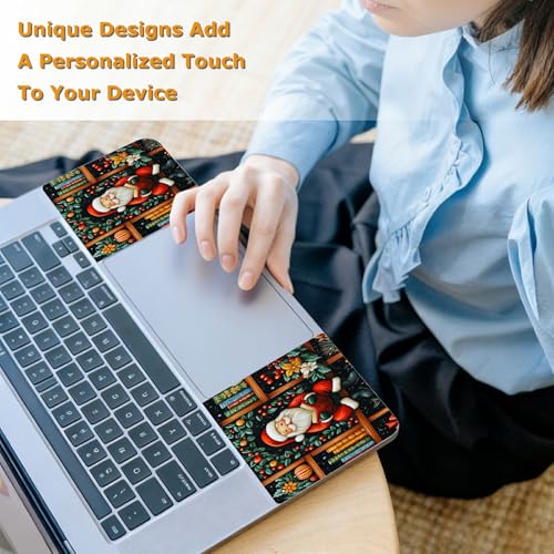 Universal Laptop Skin Sticker with 2 Wrist Pad Decals, 3-Piece Removable Vinyl Laptop Cover, Santa Claus Waterproof Anti-Scratch, Easy-Trim Fit for 13.3" 14" 15.6" Laptops - color: Santa Claus