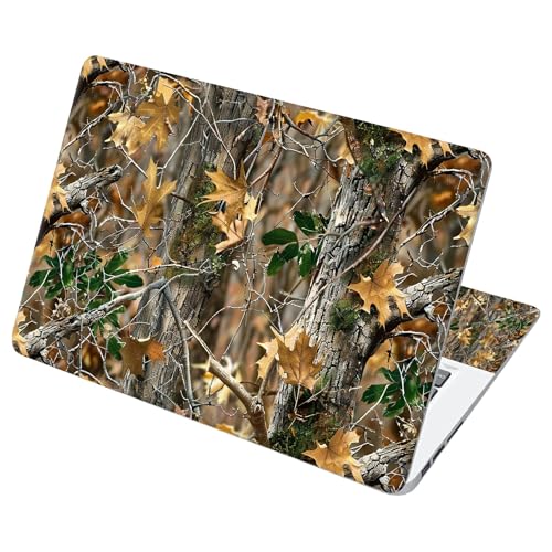 Universal Laptop Skin Sticker with 2 Wrist Pad Decals, 3-Piece Removable Vinyl Laptop Cover, Camouflage Tree Waterproof Anti-Scratch, Easy-Trim Fit for 13.3" 14" 15.6" Laptops - color: Camouflage Tree