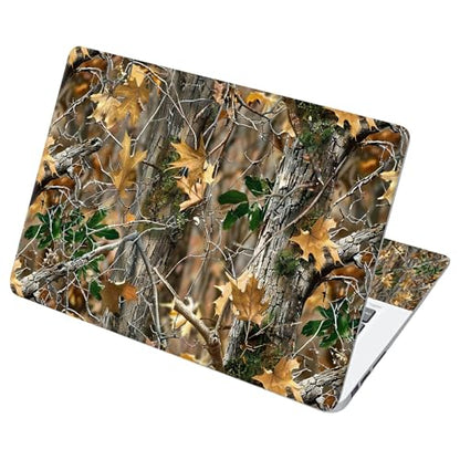 Universal Laptop Skin Sticker with 2 Wrist Pad Decals, 3-Piece Removable Vinyl Laptop Cover, Camouflage Tree Waterproof Anti-Scratch, Easy-Trim Fit for 13.3" 14" 15.6" Laptops - color: Camouflage Tree
