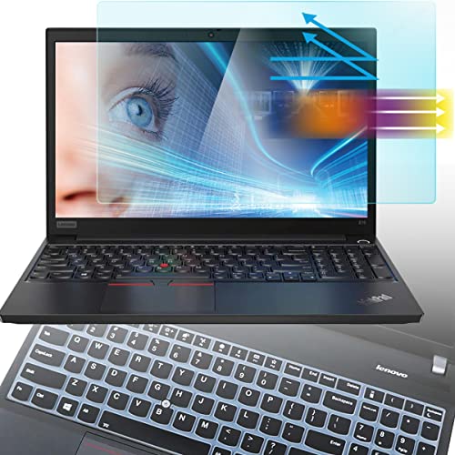 Eyes Protection Screen Protector for Lenovo Thinkpad 15.6 E15 L15 T15 P15 Anti Blue Light Anti Glare Screen Filter with Keyboard Cover for Thinkpad E580 E590 E595 L580 L590 T580 T590 P51S P52 P53 - size: 15.6 Inch