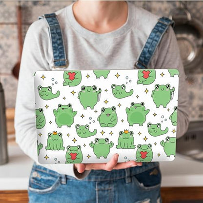 Universal Laptop Skin Sticker with 2 Wrist Pad Skins, Waterproof Scratch Resistant Vinyl Laptop Cover Decal, Cut to Fit for 11–15.6 Inch MacBook HP Dell Lenovo, Frog Heart - color: Frog Heart