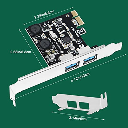 2-Ports Superspeed 5Gbps USB 3.0 PCI Express Expansion Card for Windows, MAC OS X and Linux Desktop PCs, Built in Self-Powered Technology, No Need Additional Power Supply (FS-U2S-Pro) - style: FS-U2S-Pro