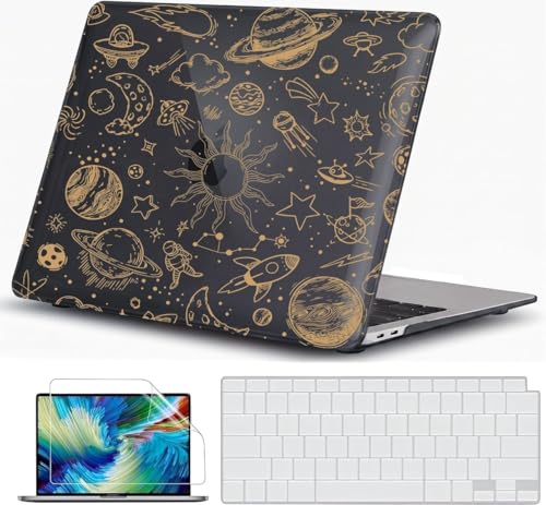 GVTECH Case for MacBook Air 13 inch, 2020 2019 2018 A2337 M1 A2179 A1932, Plastic Hard Shell & Keyboard Cover & Screen Protector Compatible with MacBook Air 13 inch Retina, Design07 - color: Design07, size: Mac Air 13 (2018-2020)(A1932/A2179/A2337)