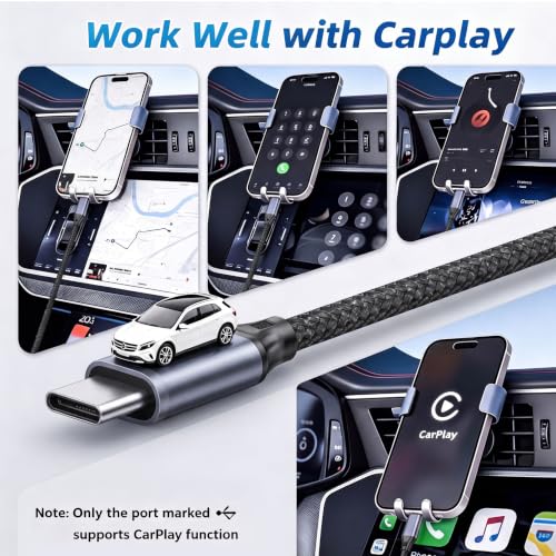Dual USB C Charging Cable 140W, 2 in 1 USB C Splitter Cable with USB-A Adapter, 6FT Fast Charging PD Cord for MacBook Pro, iPhone 17/16, iPad Pro, Galaxy S25, Steam Deck - size: 6.6FT
