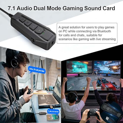 USB Audio Adapter Type C Sound Card External Sound Card with Volume Control Microphone Headphone Adapter Plug and Play No Drivers Needed USB to 3.5mm Jack Audio Adapter for PS4/PC/Windows