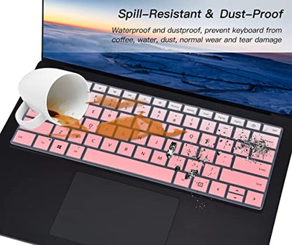 Keyboard Cover for 2023-2019 Microsoft Surface Laptop 6 5 4 3 Gen 13.5" & 15", Surface Book 3 13.5 and 15 inch, Protector Accessories(Not Fit Surface Laptop 7 2024 2025) - Ombre Pink - color: Ombre Pink