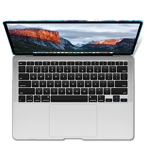 IBENZER Compatible with 2022 2021 2020 MacBook Air 13 inch case M1 A2337 A2179 A1932, Plastic Hard Shell Case for Mac Air 13 Retina Display with Touch ID, Blue Marbel, MAD-T13BLMB - color: Blue Marble