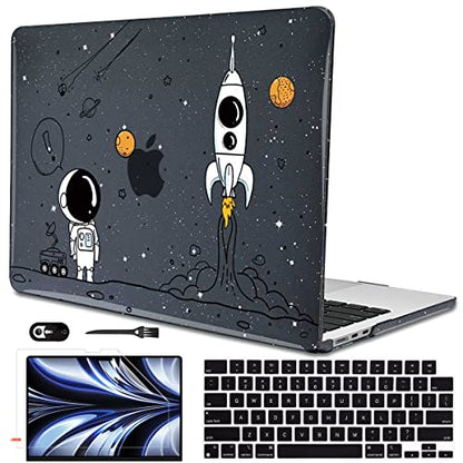for 2026 MacBook Air 13 Inch Case M5 A3449 M4 A3240 M3 A3113 M2 A2681 2022 2023 2024 2025 Release, Printed Plastic Hard Shell Case Cover for Mac Air 13.6 M5 Touch ID, Astronauts & Spacecraft - color: Astronauts & Spacecraft