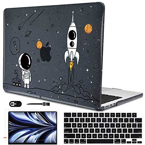 for 2026 MacBook Air 13 Inch Case M5 A3449 M4 A3240 M3 A3113 M2 A2681 2022 2023 2024 2025 Release, Printed Plastic Hard Shell Case Cover for Mac Air 13.6 M5 Touch ID, Astronauts & Spacecraft - color: Astronauts & Spacecraft