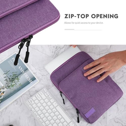 MoKo 13.3-14 Inch Laptop Sleeve Bag Carrying Case with Accessory Pocket | Fits MacBook Pro 14-inch M3/M2, MacBook Pro 13-inch M2/M1, MacBook Air 13.6-inch M2 and Surface Pro 9/8 13-inch, Purple - color: Purple, size: 13.3-14 Inch