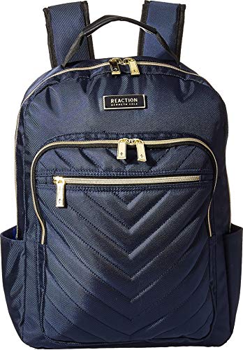 Kenneth Cole REACTION Women's Chelsea Chevron 15" Laptop and Tablet Backpack, Navy - color: Navy